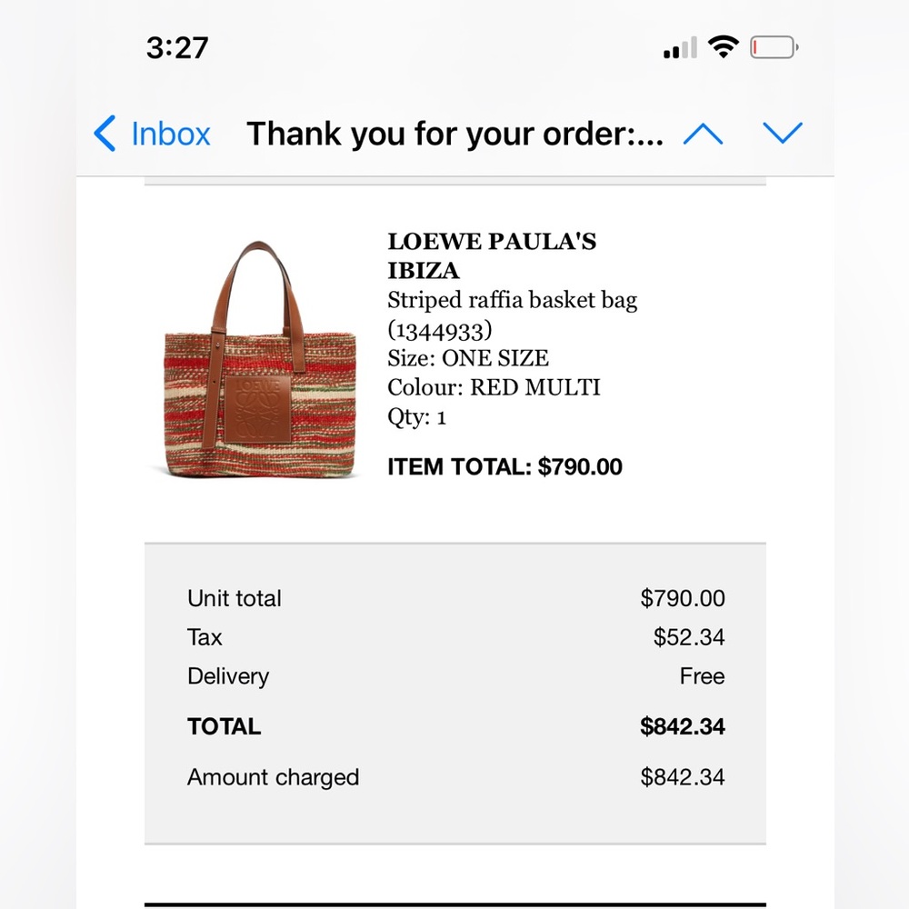 Loewe Paula’s Ibiza Straw Tote, Exclusive to MatchesFashion UK - Brand New